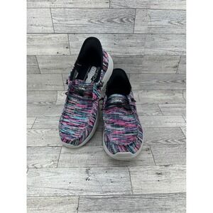 Skechers GOwalk Slip-Ins Hands Free Multi-Color Knit Comfort Shoes US 6